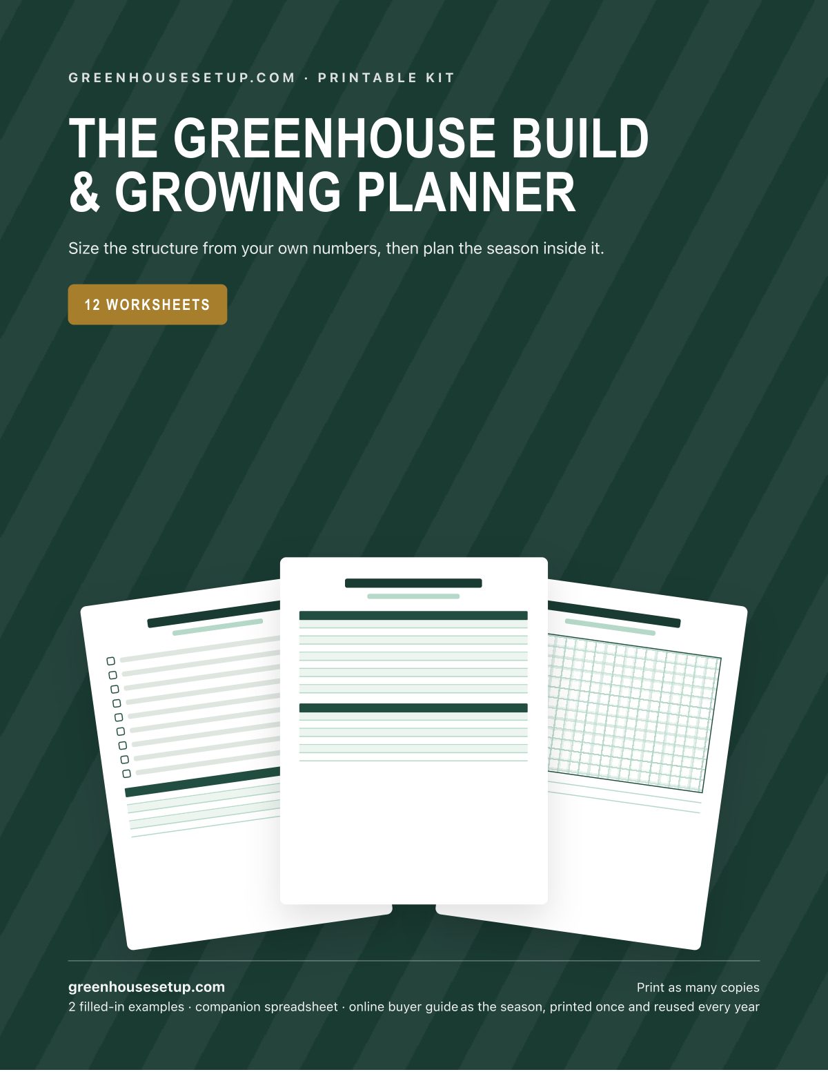 The Greenhouse Build & Growing Planner cover